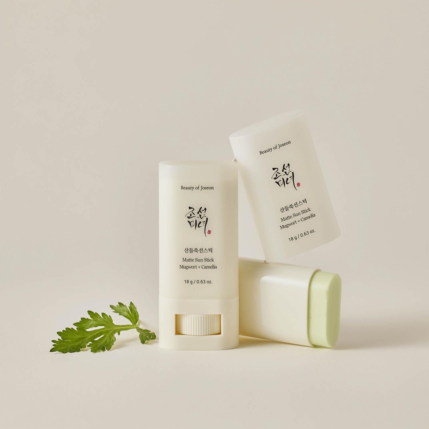 Beauty of Joseon Matte Sun Stick in Mugwort+Camellia, SPF 50+, ideal for everyday sun protection.