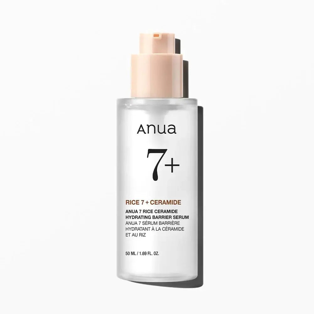 Anua Rice Ceramide 7 Hydrating Barrier Serum 50ml, gel serum for intense hydration and skin barrier support.