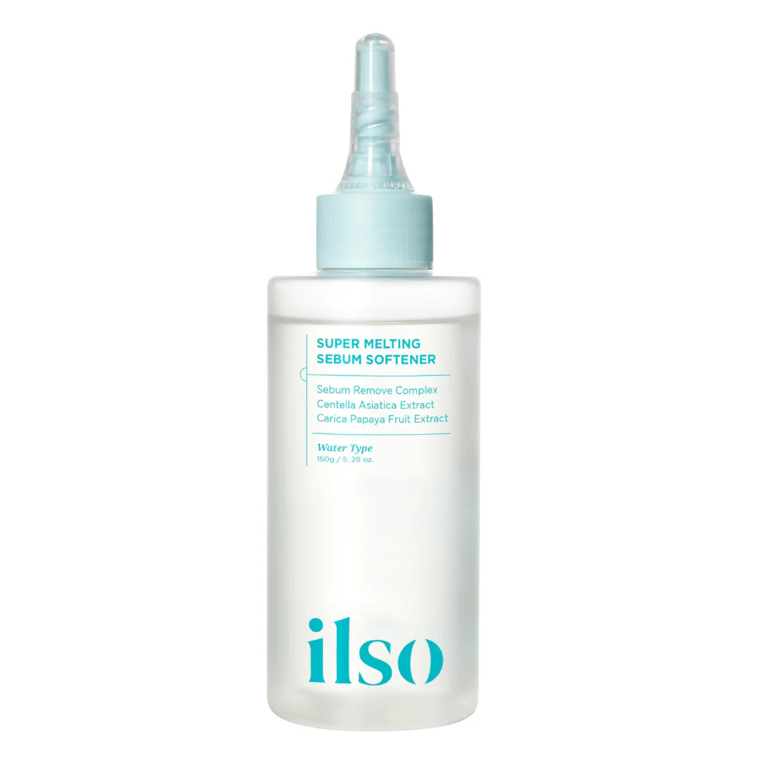 ilso Super Melting Sebum Softener bottle, infused with Papaya Extract for clearer pores and smooth complexion.