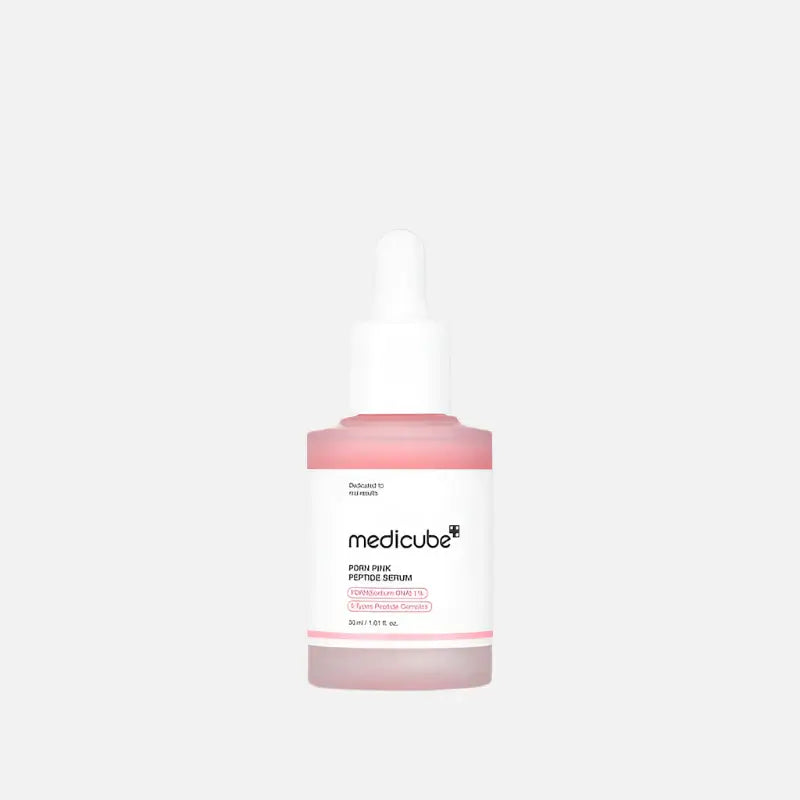 Medicube - PDRN Pink Peptide Serum 30ml in a dropper bottle for brightening and hydrating skin