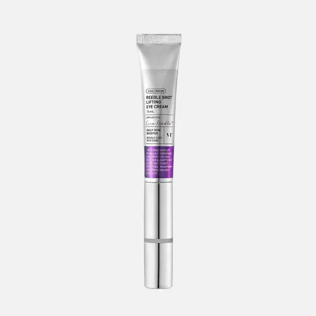 VT Reedle Shot Lifting Eye Cream tube for restoring elasticity and hydration to the delicate eye area.