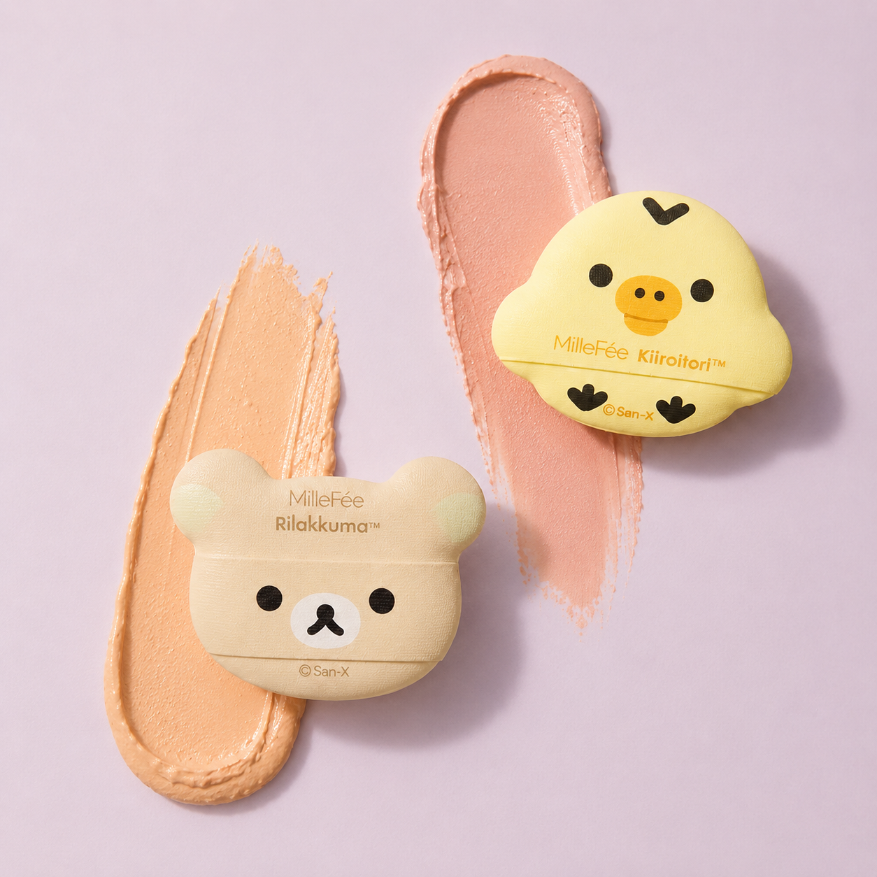 MilleFee San-X Rilakkuma & Kiiroitori Finger Puff Set (3 pcs)