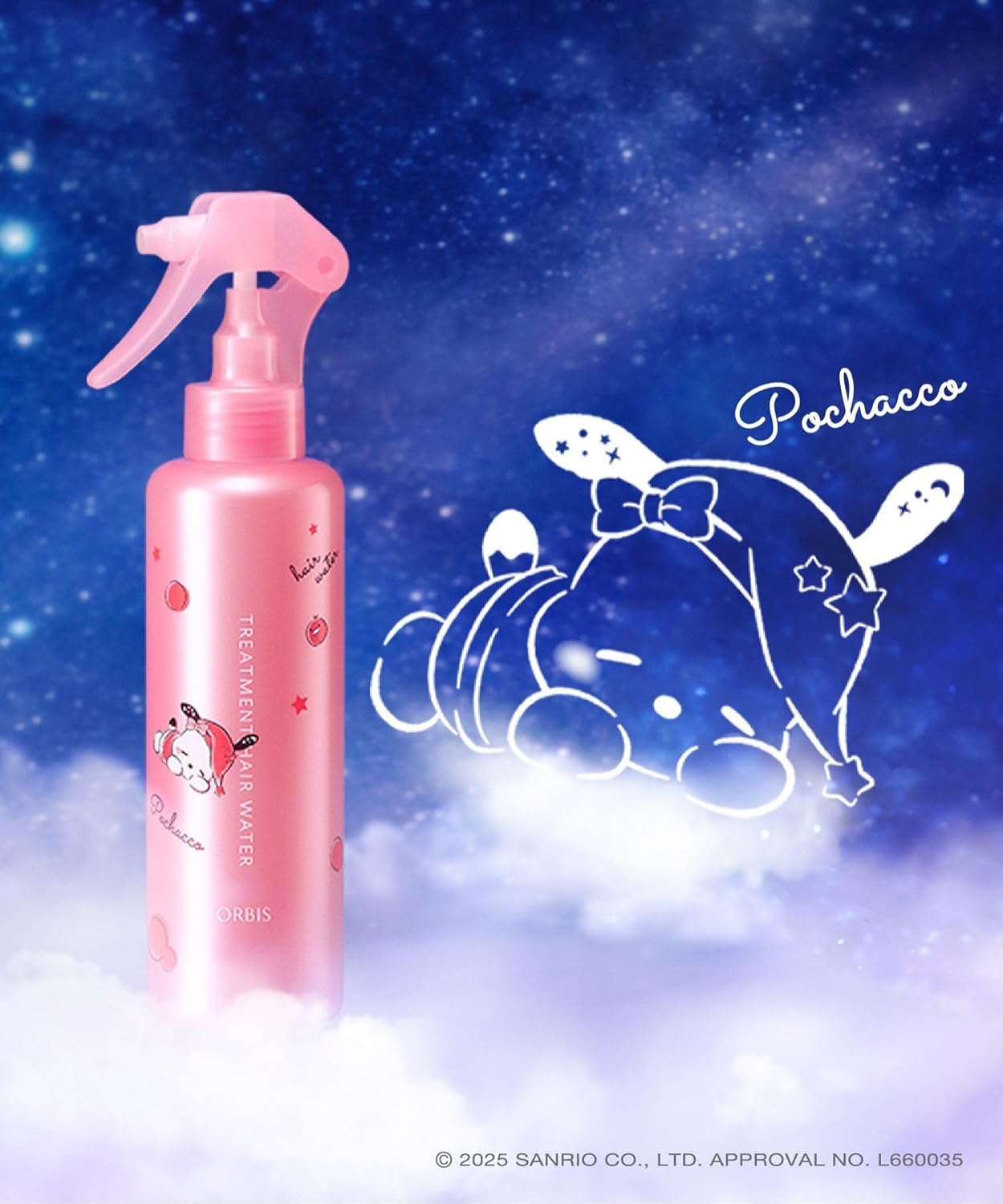 ORBIS Sanrio Pochacco Treatment Hair Water 180ml
